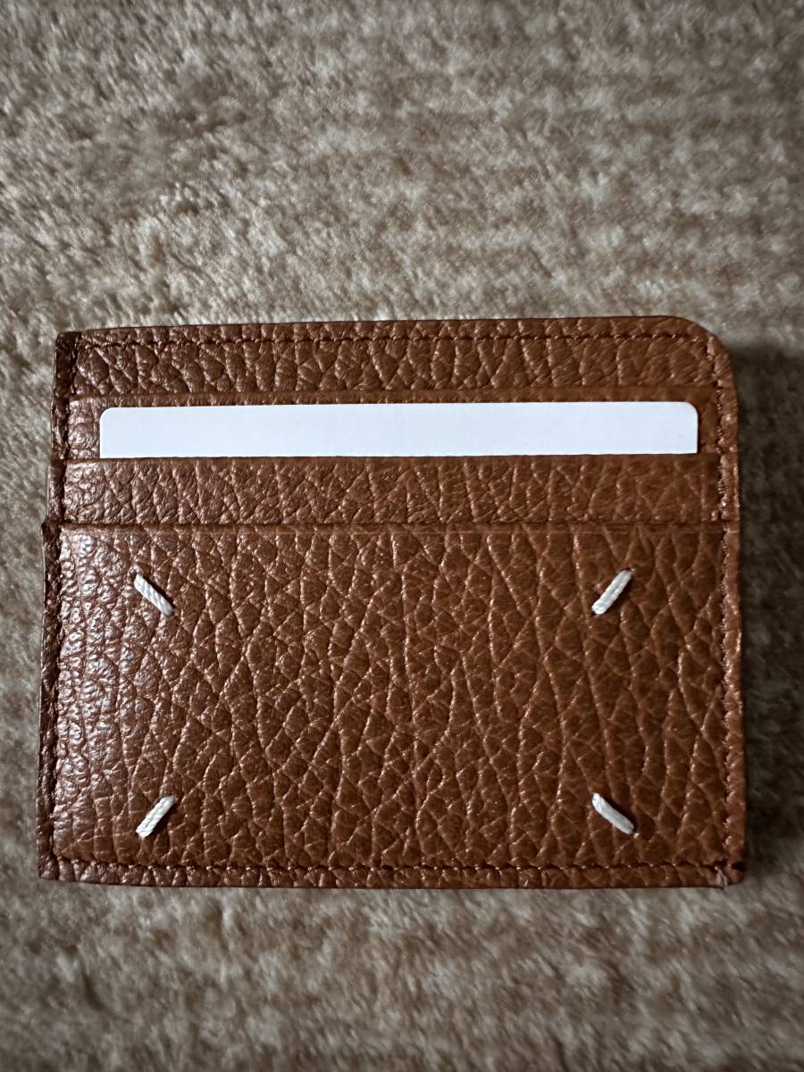 定価3,3万円 Maison Margiela メゾンマルジェラ CARDHOLDERS カードケース グレインレザー BROWN_画像6