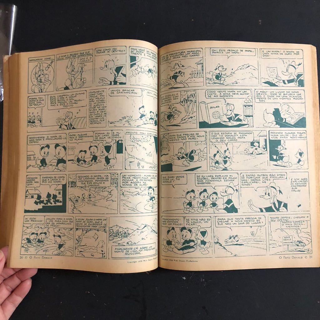 Anos de Ouro do Pato Donald Walt Disney ディズニー　古書　印刷物　ヴィンテージ　ドナルドダック　古いコミック雑誌　ポルトガル語_画像3