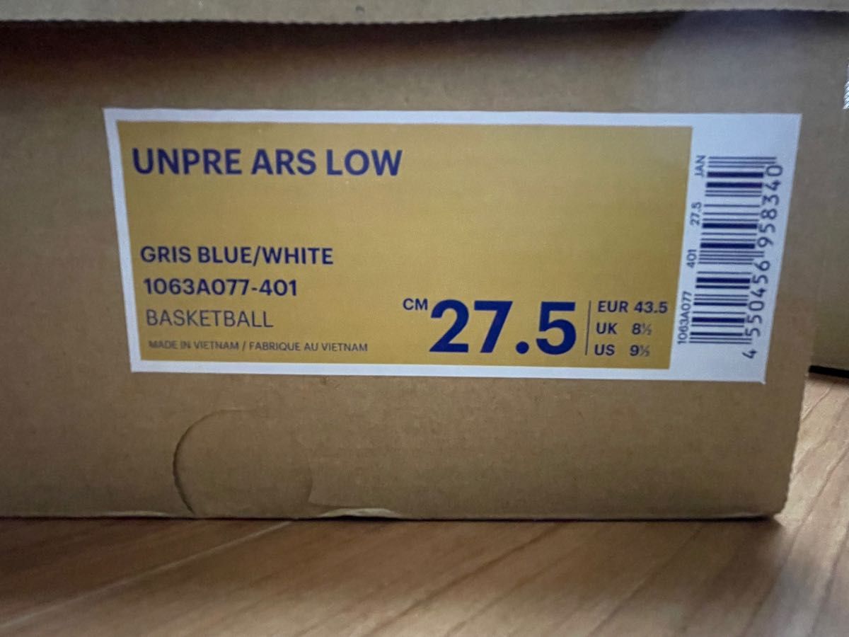値下げ不可 ASICS×ballaholic UNPRE ARS gris blue white 27 5cm 値下げ不可 ASICS×ballaholic UNPRE ARS gris blue white 27 5cm