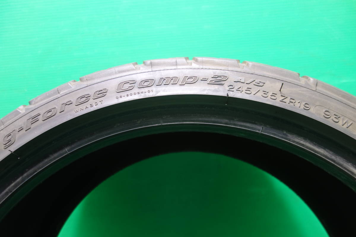 K1572-21 送料無料 245/35R19 サマータイヤ 夏 1本 BFGoodrich g-Force COMP-2 A/S 9分山 溝たっぷり 2021年製 BFグッドリッチ_画像2