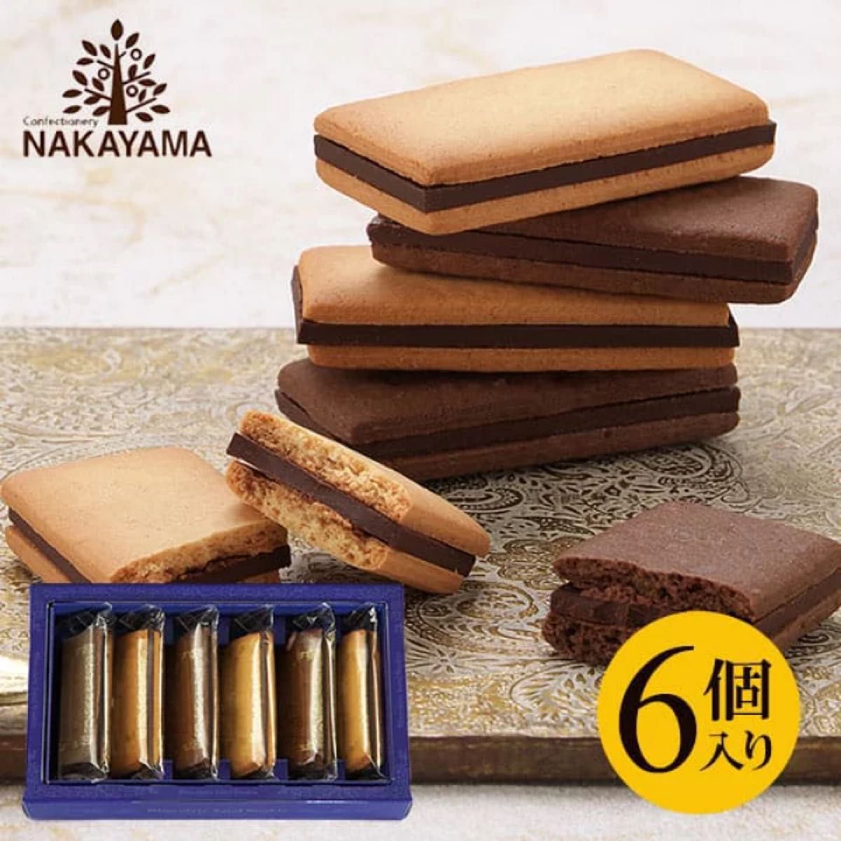 有名アウトレットスイーツ☆中山製菓アウトレット☆チョコレートサンドクッキー2種24枚!