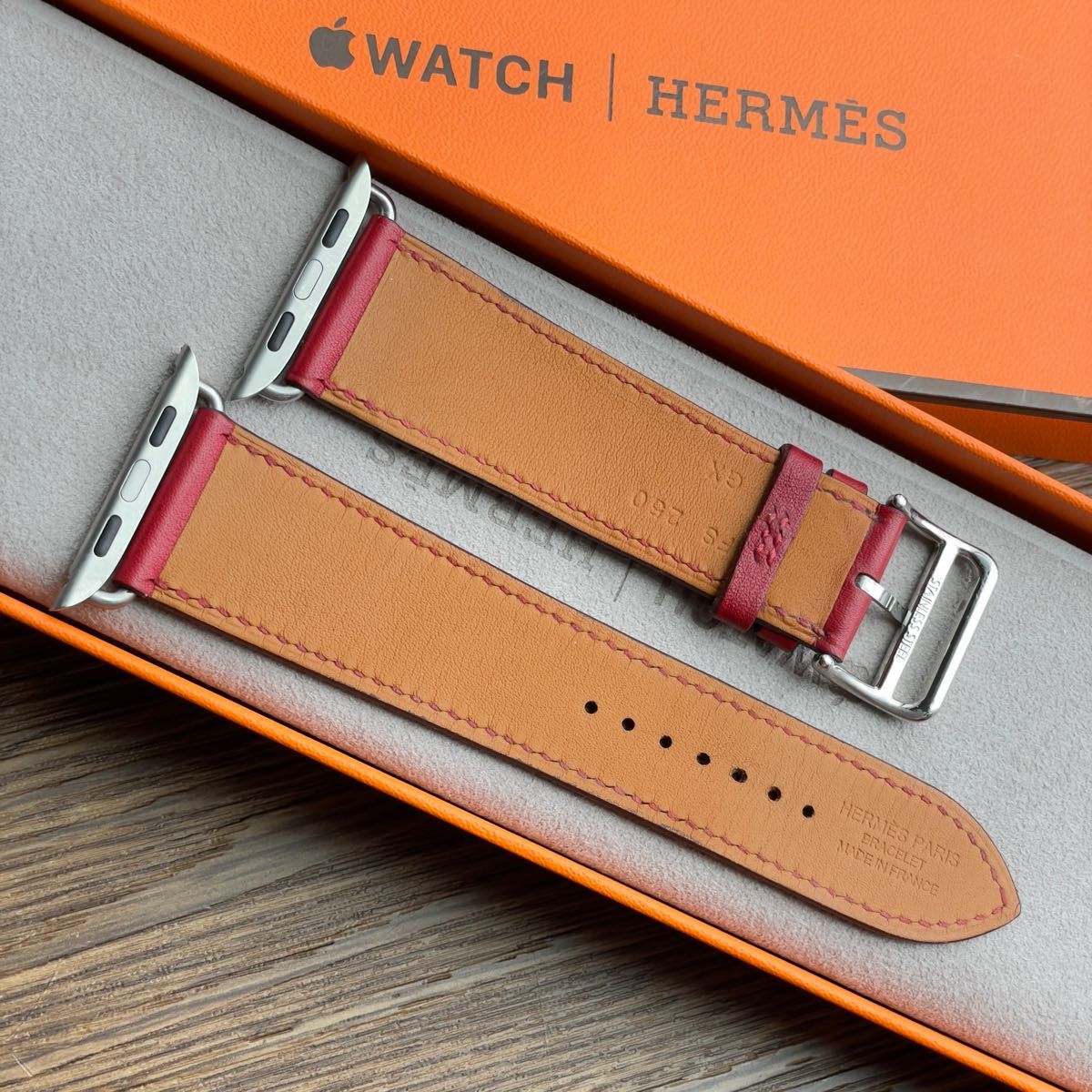 Apple Watch エルメス ルージュレザー アップルウォッチ HERMES