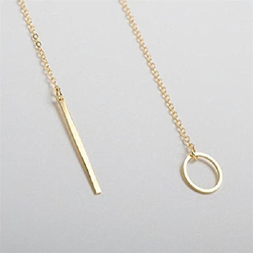 * lady's simple necklace * Circle necklace accessory gold 
