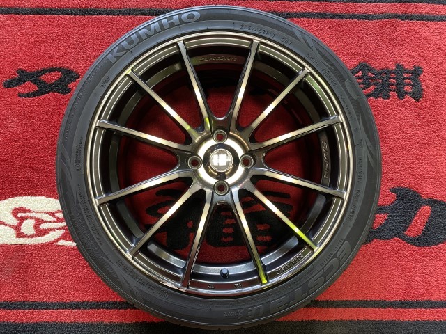 アクア　ヴィッツ　ＷｅｄｓウェッズスポーツSA‐15R　ガンメタブラッククリア　7.0J‐17+43　100　4H65Φ　クムホ　205/45R17　4本セット_画像10