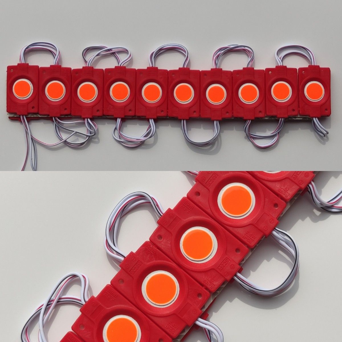 【在庫限り】レッド 24V シャーシマーカー 20個 LED ラウンド 赤 丸
