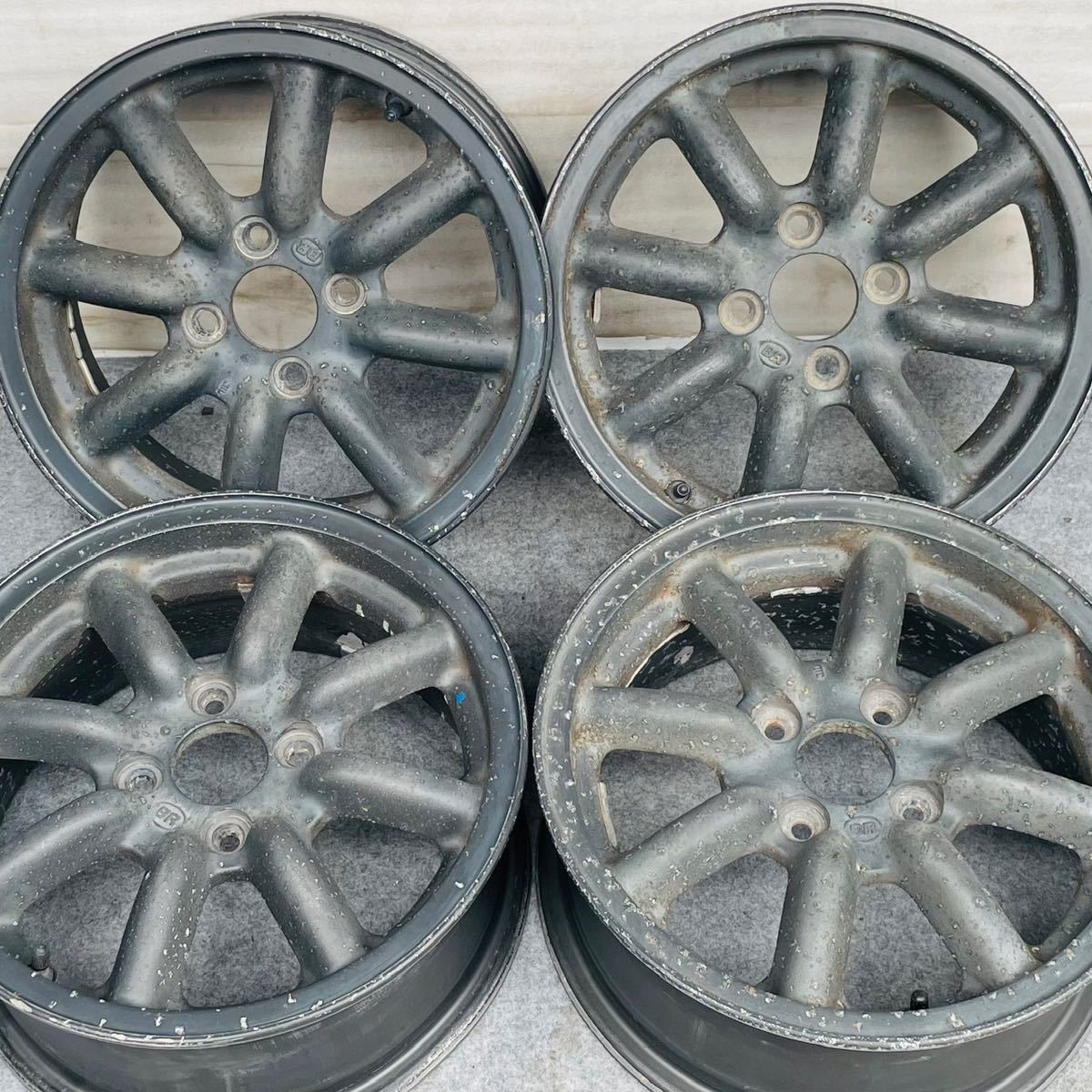 日本製。希少 。BR ブラックレーシング 14インチ×6J 4H +40 PCD100