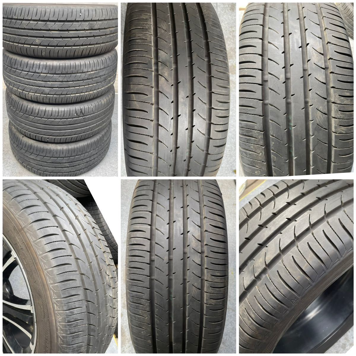 20年式。バリ溝。koma コマ社外ホイール17インチ×6.5J+48 6穴PCD139.7 TOYO NANOENERGY 3 PLUS 225/55R17ラジアル4本。キャラバン等に。_画像6