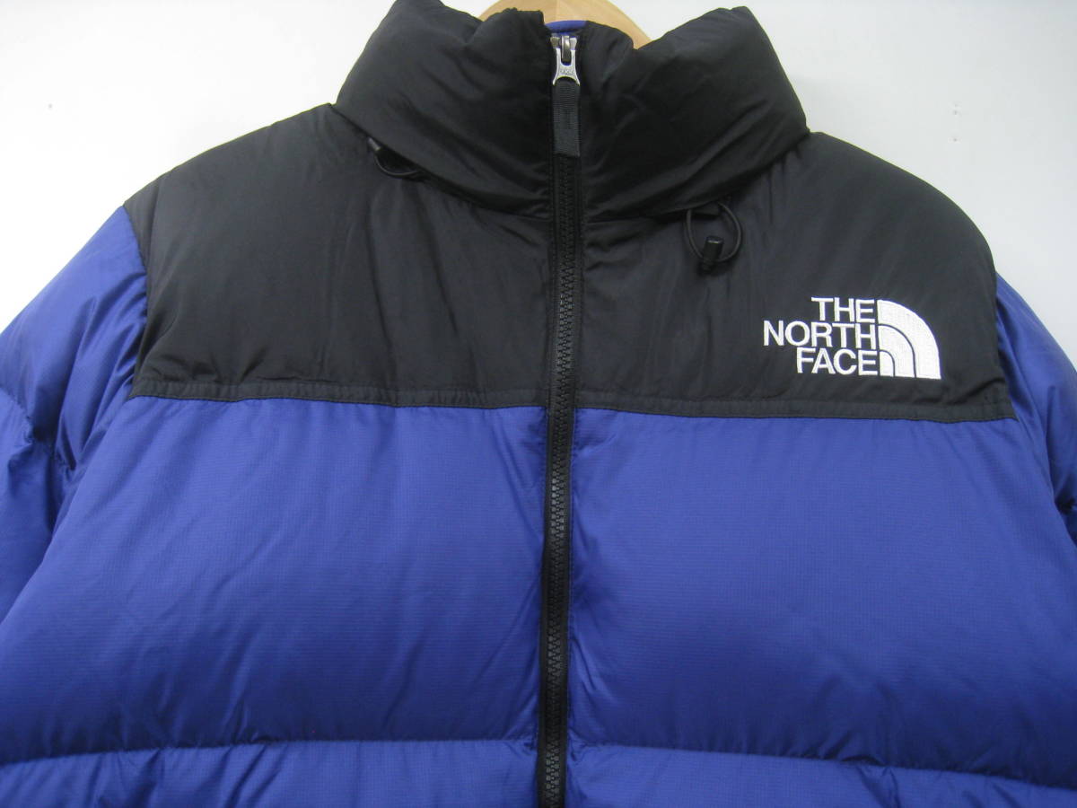 定価37400円 THE NORTH FACE ノース・フェイス ヌプシジャケット ダウンジャケット ND92234 刺繍ロゴ 紫×黒 パープル ブラック サイズM_画像2