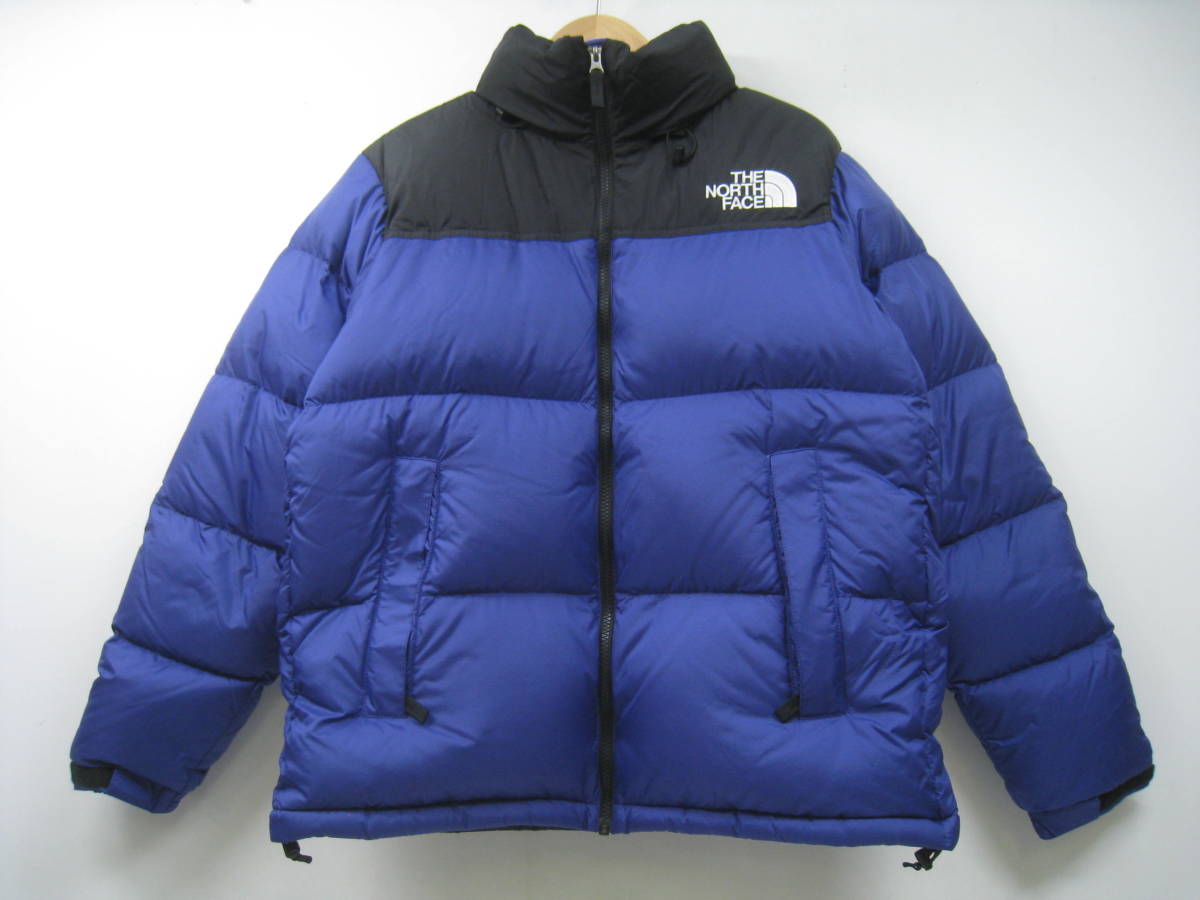 定価37400円 THE NORTH FACE ノース・フェイス ヌプシジャケット ダウンジャケット ND92234 刺繍ロゴ 紫×黒 パープル ブラック サイズM_画像1