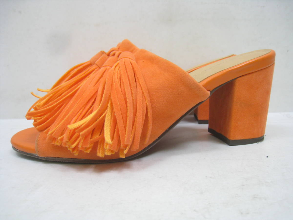 RODEO CROWNS Rodeo Crowns сандалии шлепанцы каблук кисточка замша orange размер L