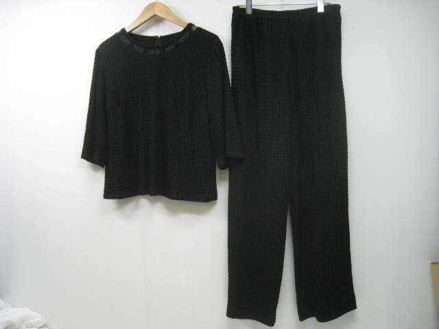 Ruban Porter フォーマル ブラウス 七分袖くらい パンツ セットアップ 黒 ブラック サイズLL/L_画像1