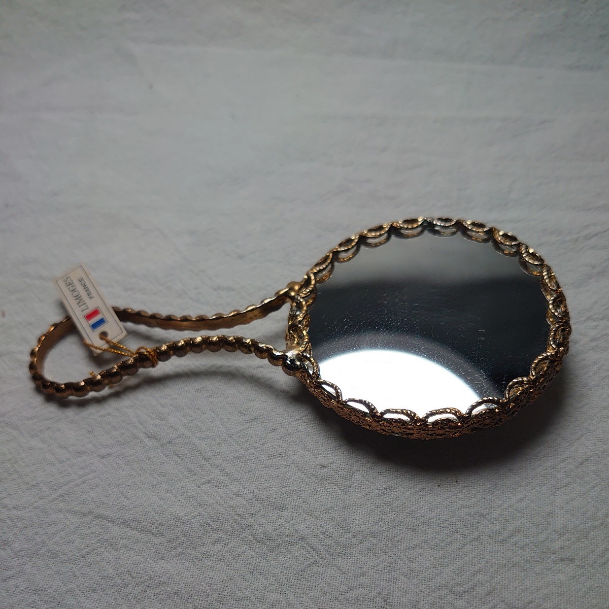  Limo -juLIMOGES CASTEL France made hand-mirror antique hand mirror retro 