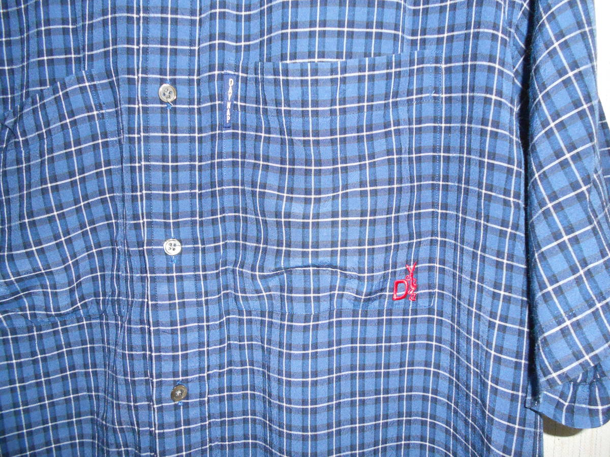 パーリーゲイツ両サイド胸ポケット付き半袖シャツ紺M_画像2