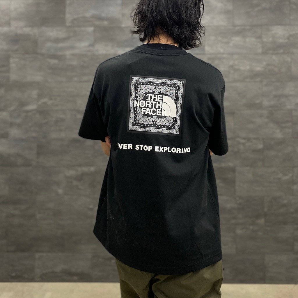 メンズM 即日発送 新品国内正規品ノースフェイス バンダナスクエアロゴティー半袖TシャツKブラックNT32349黒S/S Bandana Square Logo Tee THE NORTH FACE ザ ノースフェイス S S Bandana Square Logo Tee バンダナスクエアロゴ Tシャツ ショートスリーブ NT32349