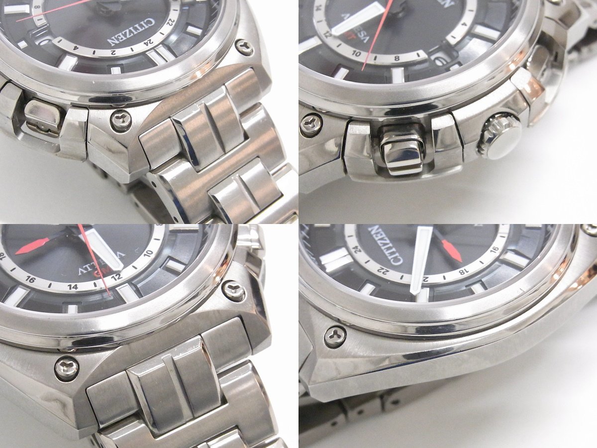 1円~☆動作確認済み☆シチズン アテッサ ATTESA GMT チタン H117