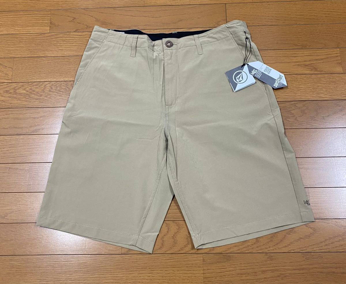 VOLCOM ボルコム fruckin v4s short (Lサイズ) 34 カーキー ショートパンツ ハーフパンツ 新品未使用の画像1