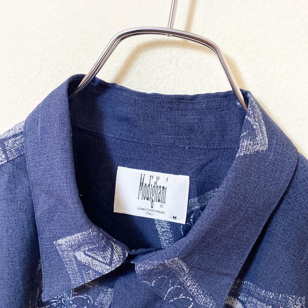 Vintage 総柄 シャツ 長袖 柄シャツ 古着 ヴィンテージ レトロ|PayPay