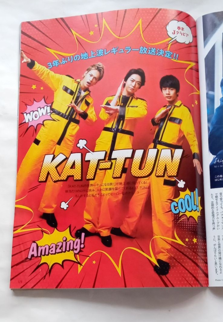 ＴＶガイド　月刊　2019年５月号　Kis-My-Ft2　KAT-TUN　King & Prince　Snow Man　Ｖ６　ももいろクローバーＺ　関西版　テレビガイド_左下、水濡れ箇所 あり