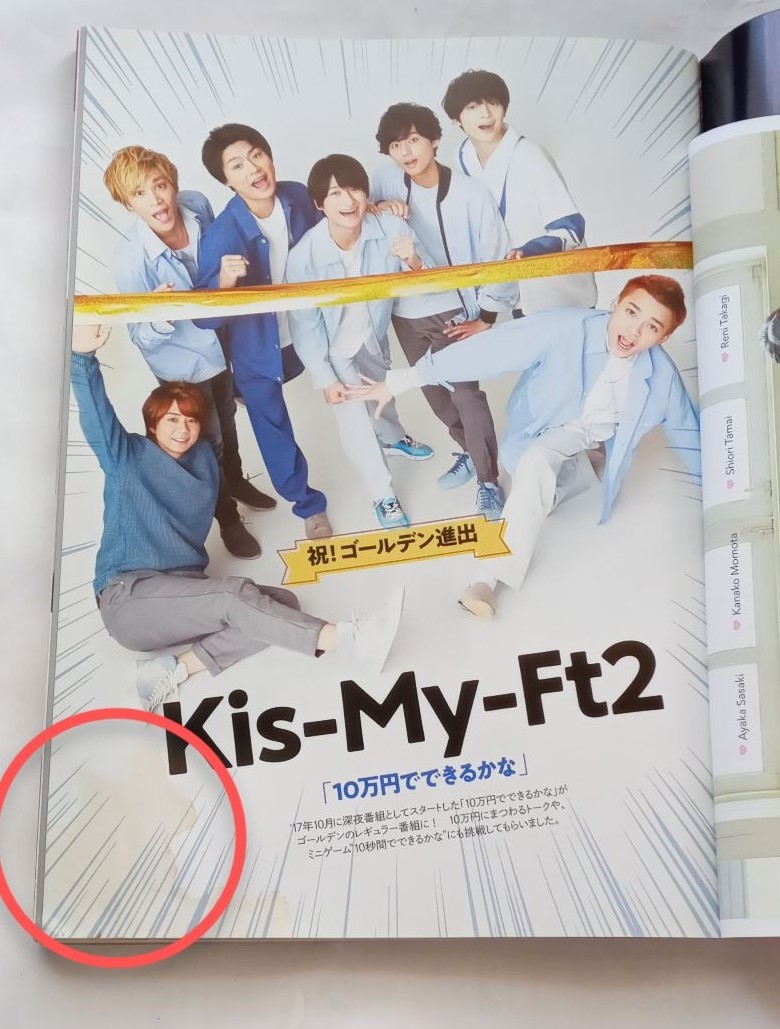 ＴＶガイド　月刊　2019年５月号　Kis-My-Ft2　KAT-TUN　King & Prince　Snow Man　Ｖ６　ももいろクローバーＺ　関西版　テレビガイド_左下、水濡れ箇所 あり