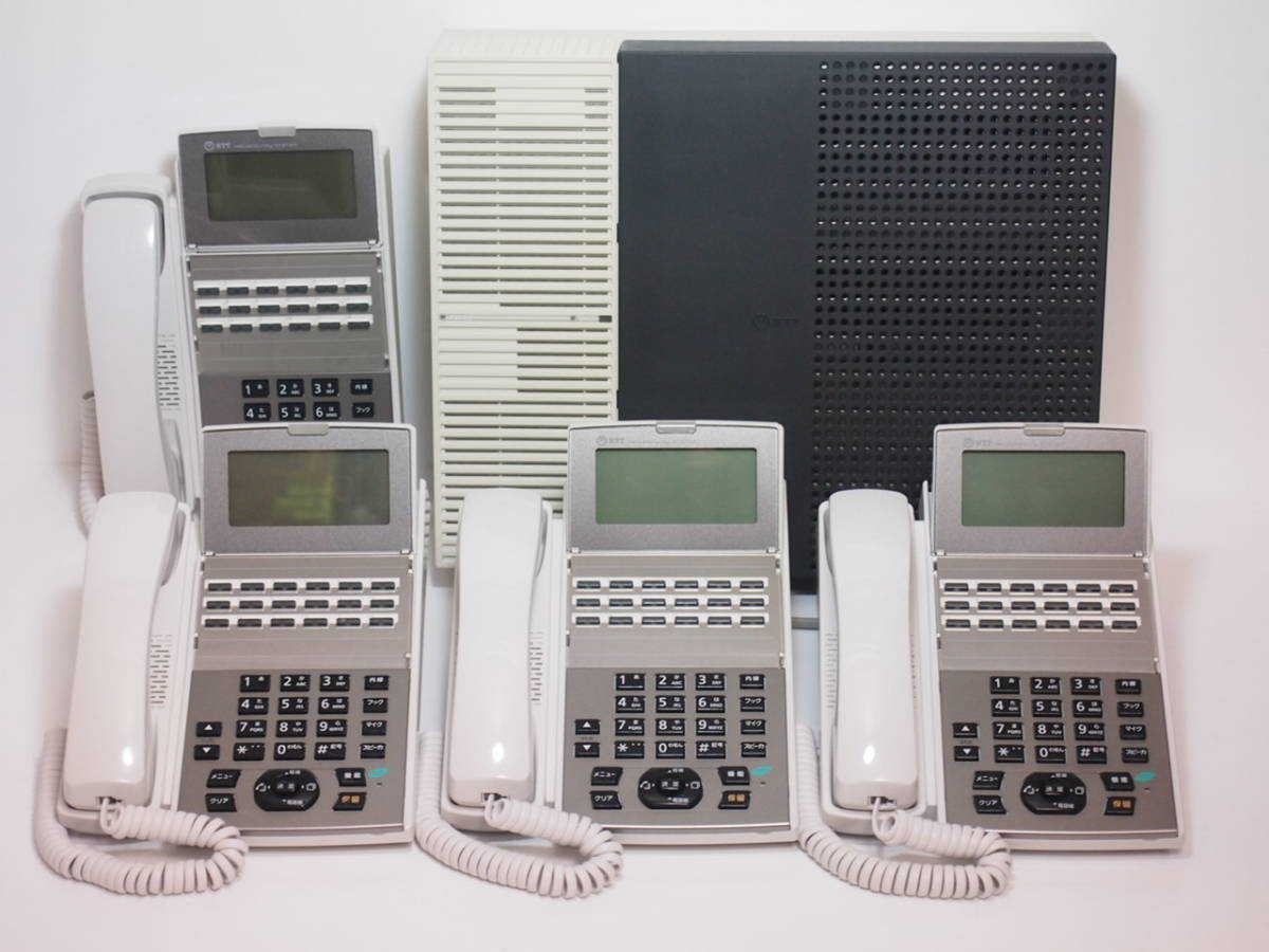  beautiful NTT business phone NXⅡ telephone machine 4 pcs * setting settled custom-made wiring * NX2... telephone office . correspondence * αN1 N1. 1 generation front. model 