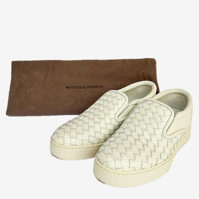 正規通販 BOTTEGA VENETA サイズ36 白 ホワイト スニーカー スリッポン