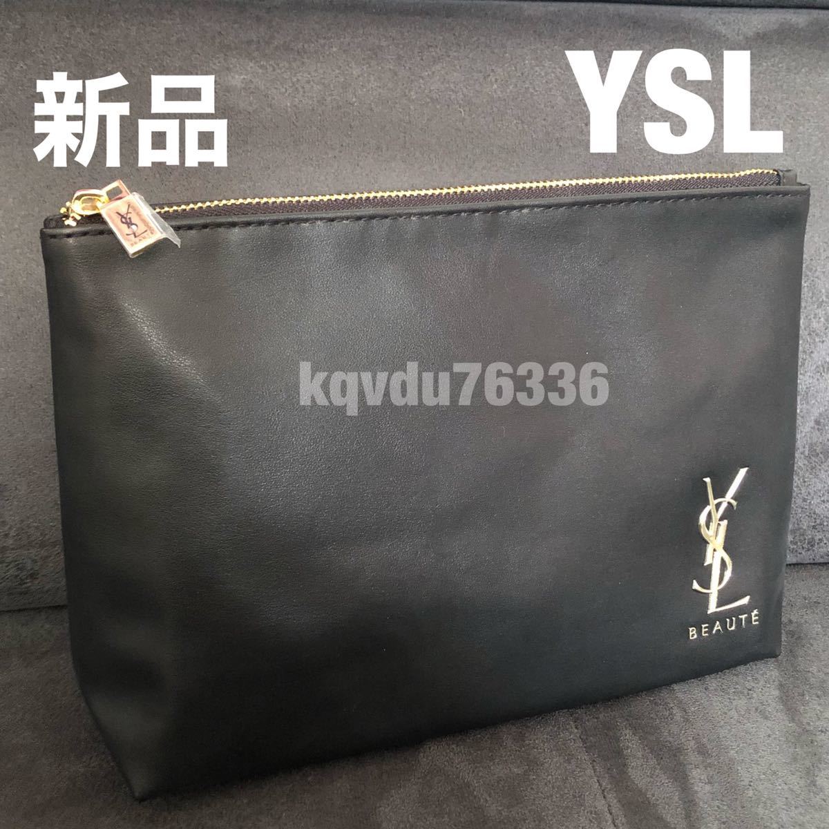 ◇送料無料◇新品◇未使用 YSL《ブラック×ゴールド》レザーコスメ