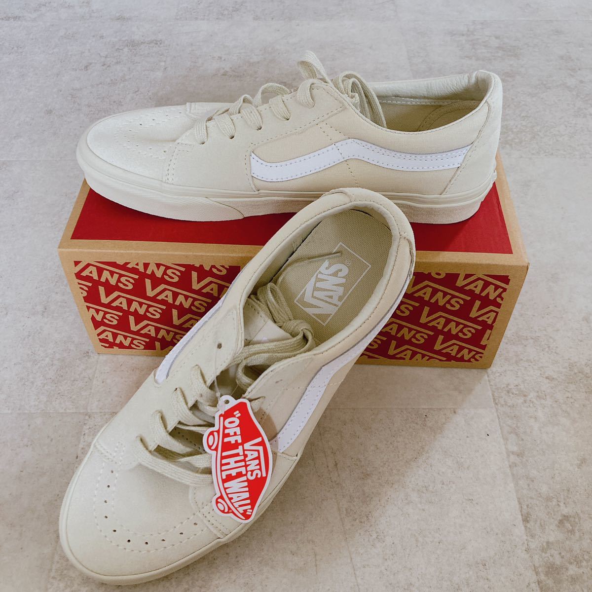 27.0cm】新品箱付 VANS sk8 low ベージュ バンズ 期間限定