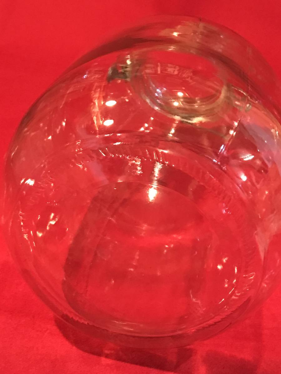 Ａ5953●レトロ アンティーク ガラス瓶 保存容器 保存瓶 口約φ8.5(内側) 最大φ約18×ｈ30㎝ キズ汚れくもりなどあり_画像7