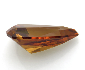 ブラウンジルコン 9.16ct クリーン 面白い形 ペンダントに最適 タンザニア 瑞浪鉱物展示館 4429