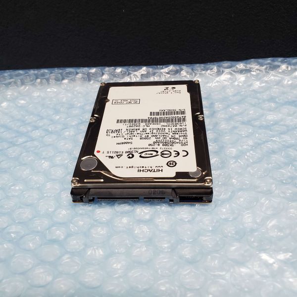 @XT0052 HITACHI 10000時間以下 CrystalDiskInfo 正常 250GB 5400RPM 2.5インチHDD 5K500.B-250_画像2