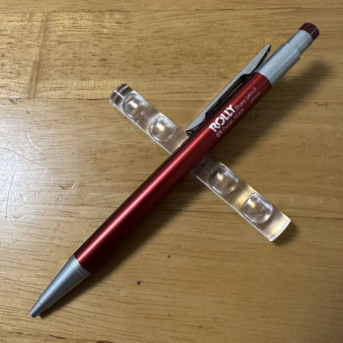新品 廃盤 Pentel ぺんてる ROLLY ローリー PC205 シャーペン 0.5mm 赤
