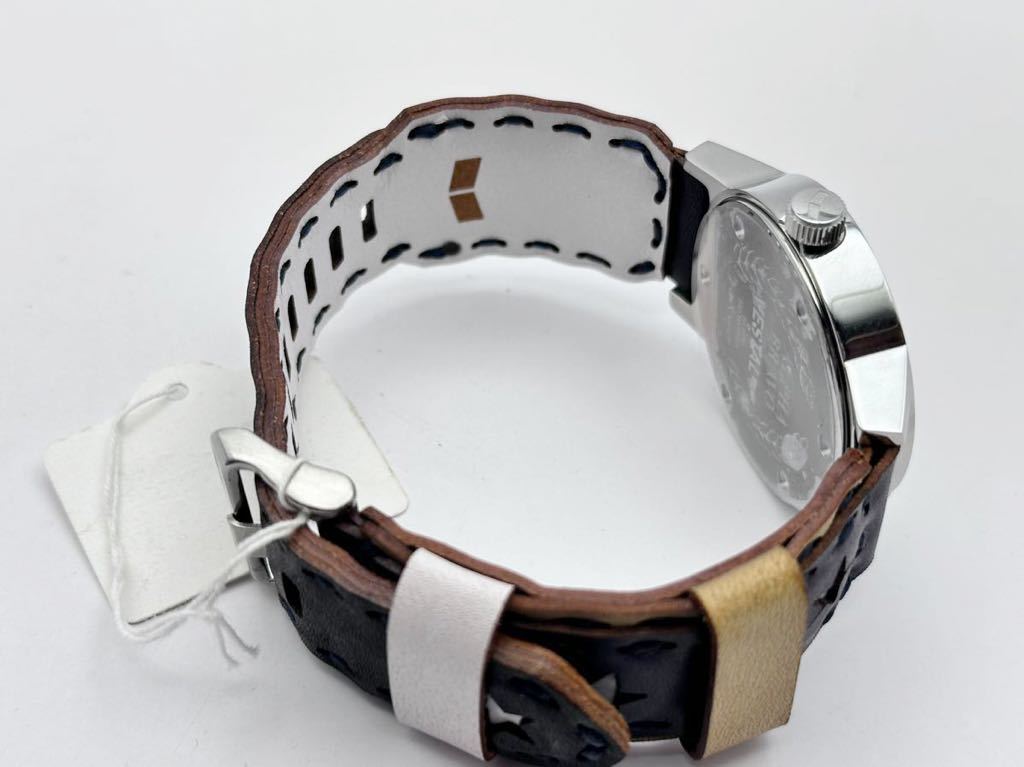 5-66 未使用 VESTAL × OJAGA オジャガ デザイン コラボ 腕時計 レザー ウォッチ ネイビー OJA020 本革_画像9