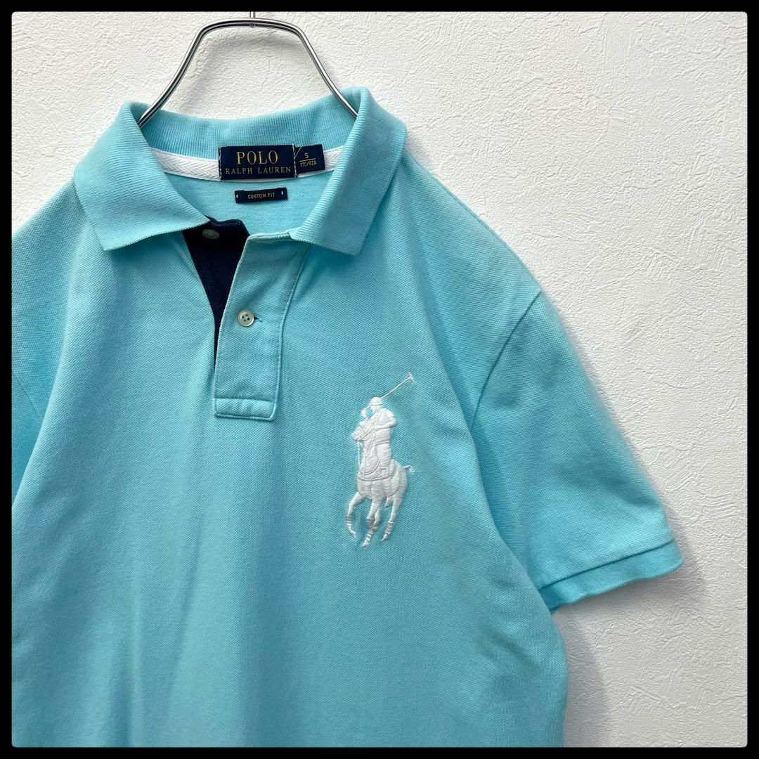 【レアカラー】ポロラルフローレン　ビッグポニー刺繍　数字ワッペン　半袖ポロシャツ　メンズ　Sサイズ　POLO RALPH LAUREN_画像1