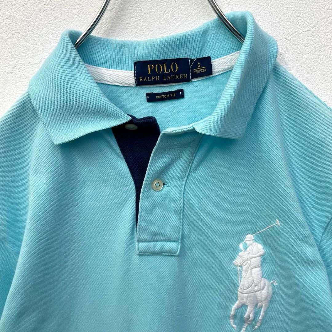 【レアカラー】ポロラルフローレン　ビッグポニー刺繍　数字ワッペン　半袖ポロシャツ　メンズ　Sサイズ　POLO RALPH LAUREN_画像4