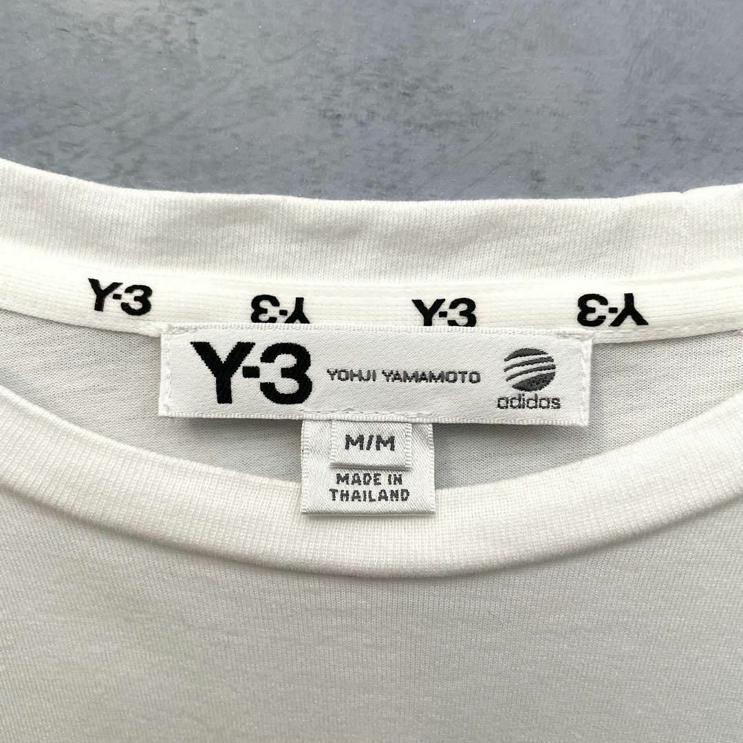 【至高の1枚】Y-3　ロゴ刺繍　ヨウジヤマモト　ロングスリーブTシャツ　ホワイト　メンズ　Mサイズ　ワイスリー　Yohji Yamamoto_画像5