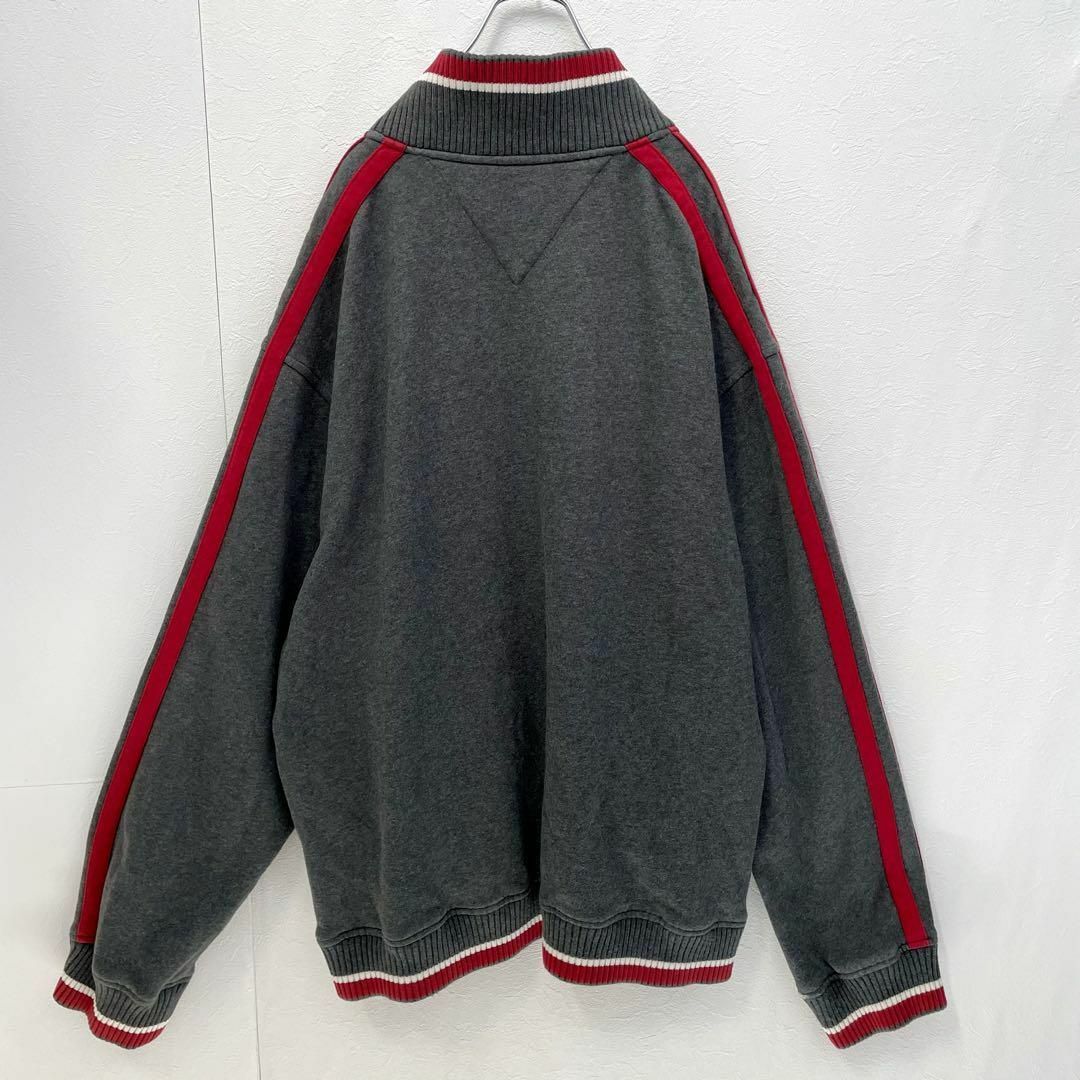 ビッグサイズ トミーヒルフィガー 90年代 旧タグ ジップ スウェットトレーナー メンズ XXLサイズ TOMMY HILFIGER