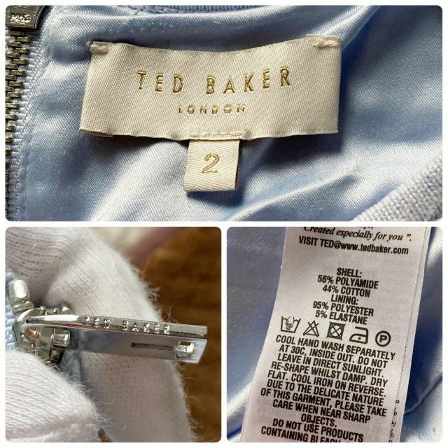 テッドベイカー　ノースリーブ　ニットフレアワンピース　ライトブルー　2サイズ　TED BAKER LONDON_画像10