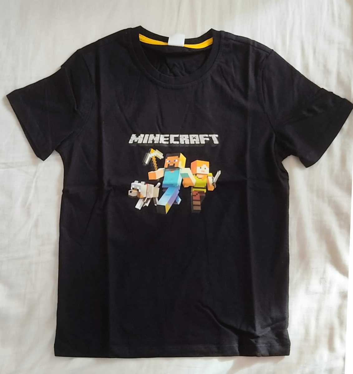 【新品】140サイズ　黒　マインクラフト　Tシャツ_画像2