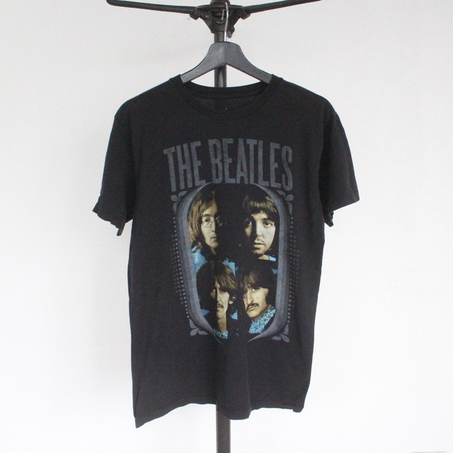 i253 2000年代製 BEATLES ビートルズ 半袖プリントTシャツ□00s 表記M