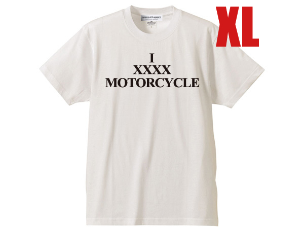 I XXXX MOTORCYCLE Tシャツ WHITE XL/白モーターサイクルダイナソフテイルスポーツスター8831200カフェレーサー単車旧車オールドスクール_画像1