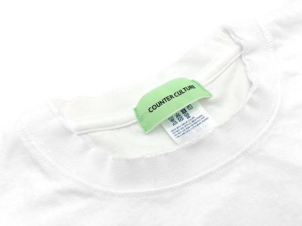 ダメージ加工 蓄光プリント オルタナティブ T-shirt WHITE XL/グランジ