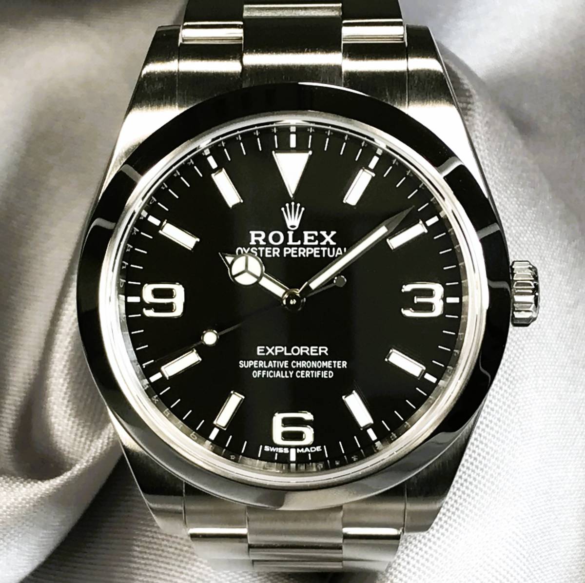 ☆美品☆ ROLEX ロレックス エクスプローラー１ 214270 ３９ｍｍ ランダム番 後期型 新文字盤 自動巻 保証書あり 替えベルトの画像1