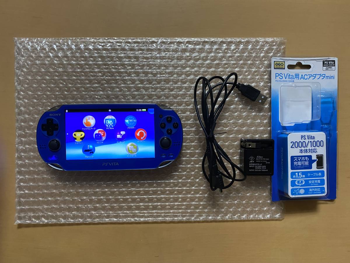 Yahoo!オークション - PS Vita PCH-1000 本体 ブルー ソフト5本...