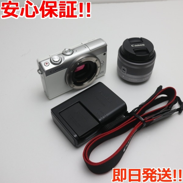 超美品 EOS M100 EF-M15-45 IS STM レンズキット ホワイト 即日発送 Canon ミラーレス一眼 あすつく 土日祝発送OK