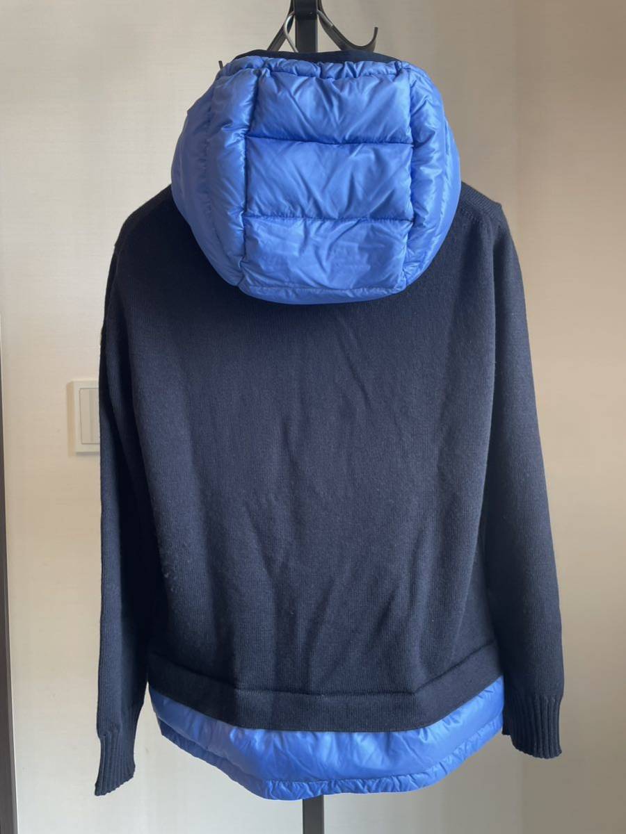 大特価!! モンクレール ニット フードと裾がダウン 超美品 moncler