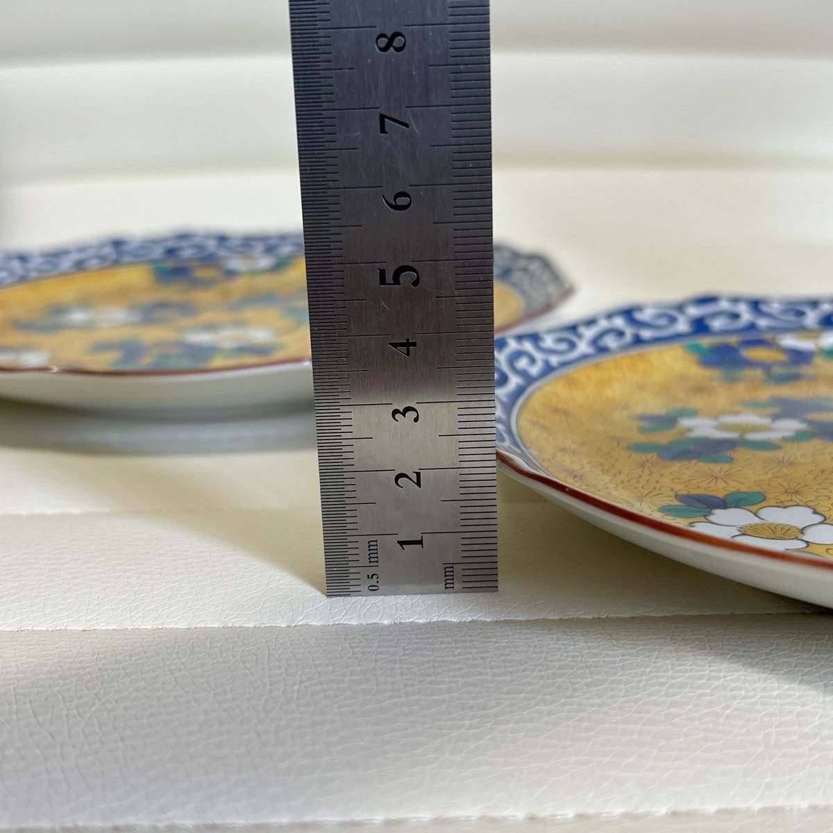 九谷焼 第一陶器 黄地花鳥 中皿 2枚セット 和食器 色絵 銘々皿 九谷焼 第一陶器 黄地花鳥 中皿 2枚セット 和食器 色絵 銘々皿