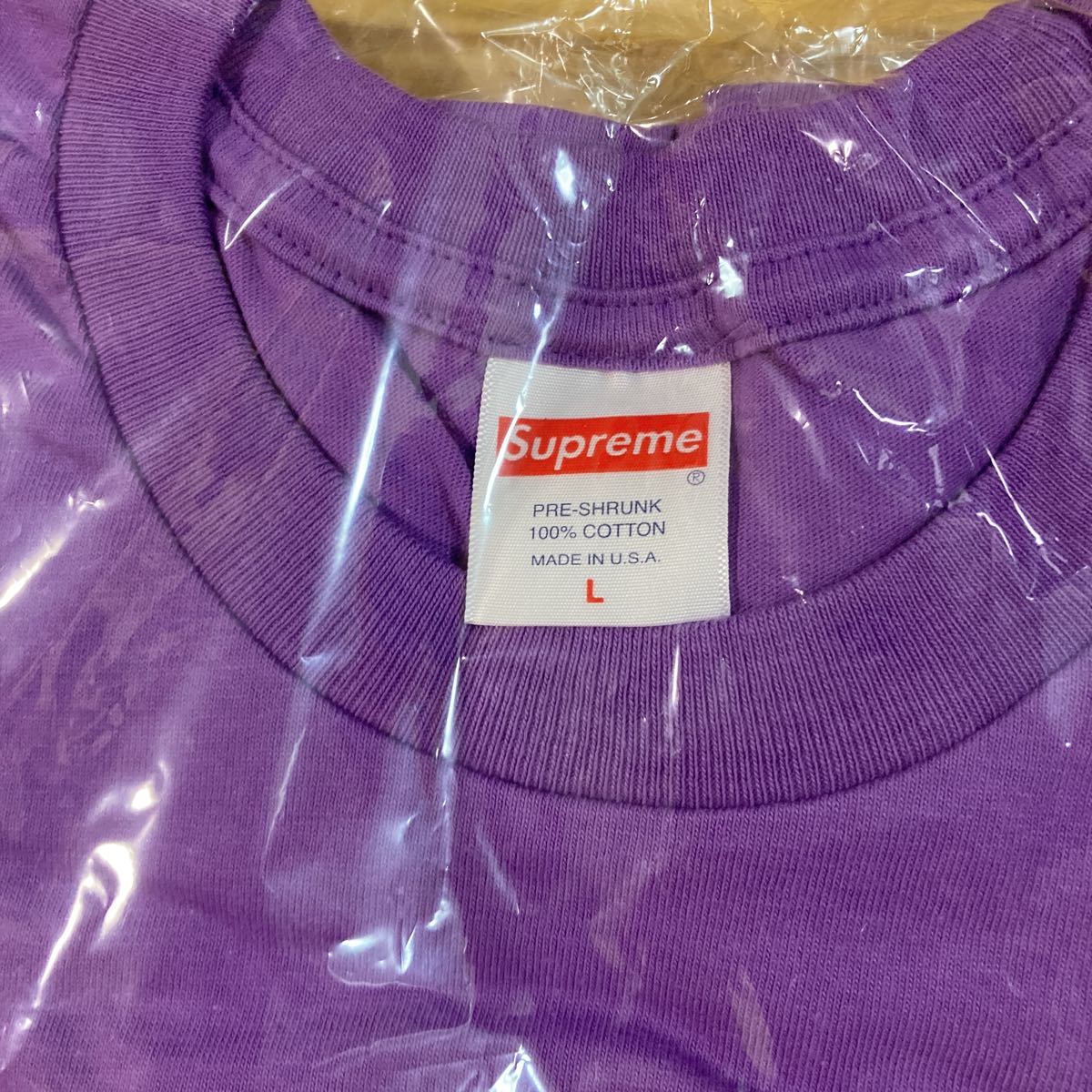 未開封　シュプリーム　tシャツ　L Supreme Knowledge Tee PurpleSupreme Knowledge Tee Purple 半袖_画像4