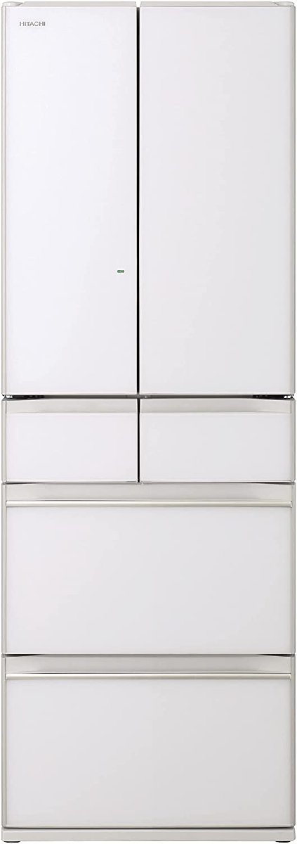 (中古品)日立 冷蔵庫 幅65cm 540L クリスタルホワイト R-HW54R XW 6ドア フレンチド