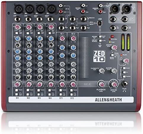 (中古品)ALLEN&HEATH USB搭載 コンパクト・ミキサー ZED-10