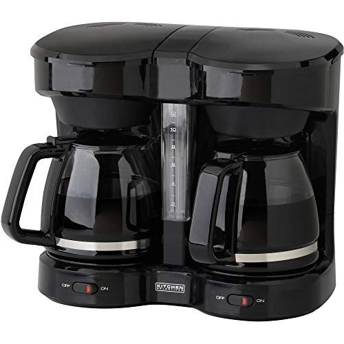 (中古品)Kitchen Selectives CM-302BL Dual Carafe 12-Cup Drip Coffee Maker Black